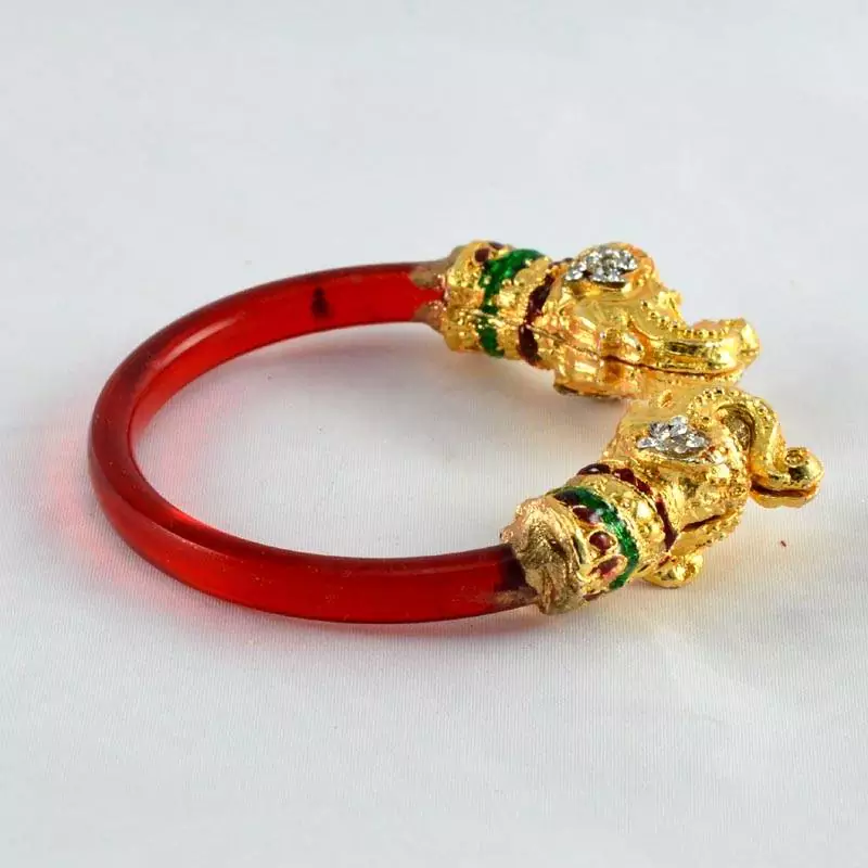 Acrylic Stretchable Bangles  Kara Trans Red