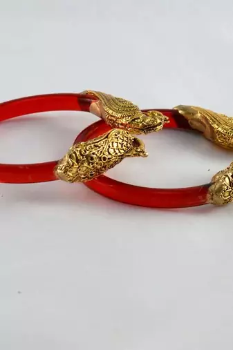 Striking Stretchable Bangles Trans Red