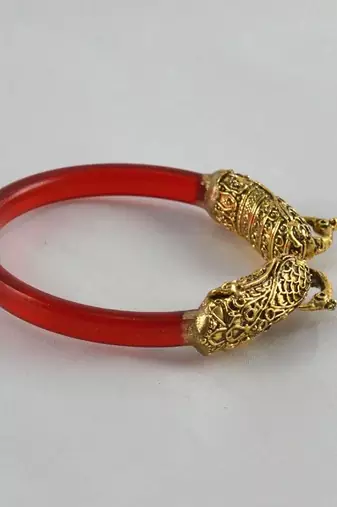 Classy Stretchable Bangles Kara Trans Red