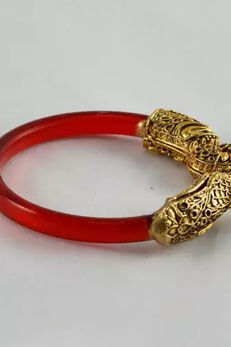 Fab Stretchable Bangles Kara Trans Red
