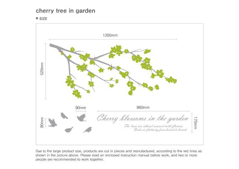 Cherry Tree Blossom Wall Decal