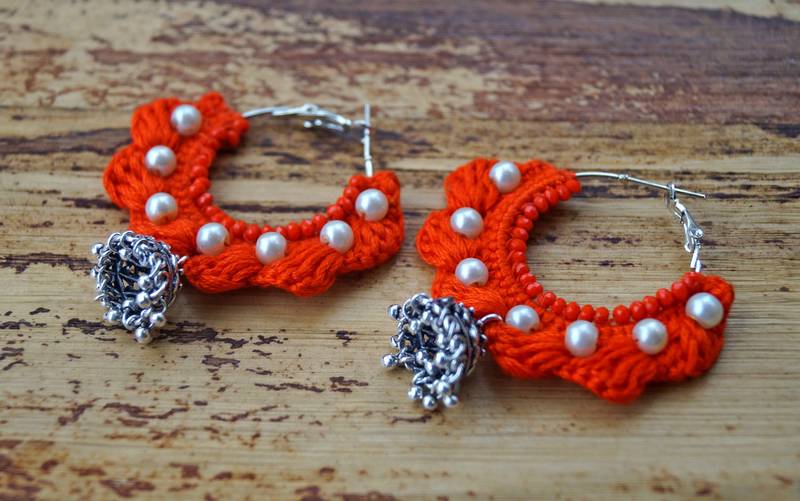 Unique Orange hoops