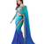 Janasya women's Blue color Georgette sareee