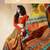 multicolor printed tussar silk saree With Blouse
