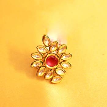 Red Kundan Rings 1
