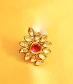 Red Kundan Rings