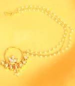 White Kundan Nose-Ring