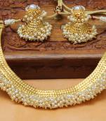 Designer Gold Plated Pearl Necklace