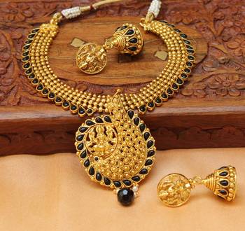 Designer Gold Plated temple Necklace 1