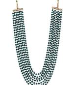 Green Semi Precious Onyx And Shell Pearl Satlada Sabyasachi Necklace