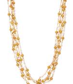 Pearls And Gold 5 Line Necklace