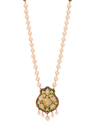 Thewa Work Kundana Nd Meenakari Necklace 1