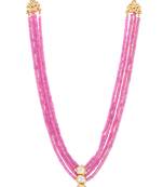 Pink Onyx Semi Precious Kundan Necklace