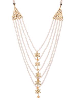 Kundan And Pearls 5 Line Panchlada Raani Haar Necklace 1