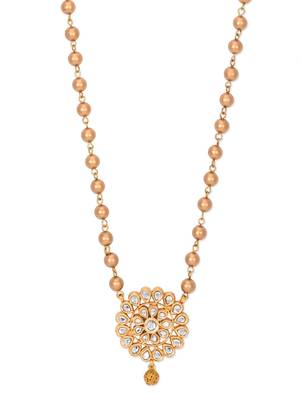 Kundan And Gold Pendant Necklace 1