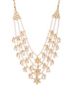 Kundan And Pearls Three Line Teenlada Star Raani Haar Necklace