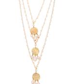 Gold Filigree Elegant Three Line Teenlada Necklace