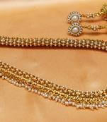 Beautiful Gold Plated Perl Long Necklace Set