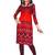 Red printed crepe semi stitched kurti