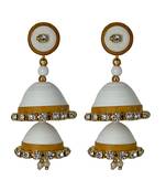Handmade White Paper quilling Jhumka