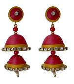 Handmade Red Paper quilling Jhumka