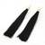 Black Long Satin Tassel Dangling Earrings