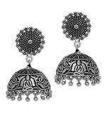 Antique Oxidized Silver Plating Budha Shape Jhumki Women Earrings