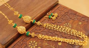 Awesome Handmade Green Designer Balls Chain Set 1