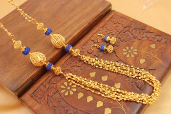 Awesome Handmade Blue Designer Balls Chain Set 1
