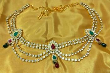 Gorgeous austrian diamonds multicolor waist belt kamarband belly chain 1