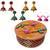 Handmade Paper earrings combo with Designer jewellery box Set