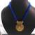 Dark Blue Thread Big Pendant Necklace Set