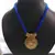 Dark Blue Thread Big Pendant Necklace Set