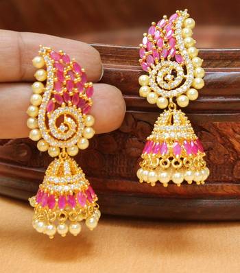 Awesome Designer High Gold Plated Party Wear  Earrings 1