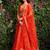 Orange embroidered net  lehenga choli