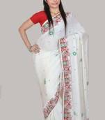 Designer White Saree