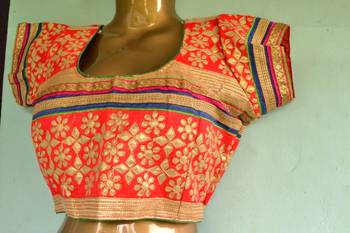 Multicolor cotton embroidered readymade blouse 1