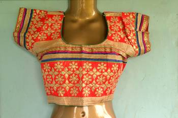 Multicolor cotton embroidered readymade blouse 2