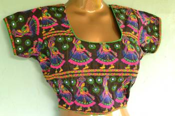 Multicolor cotton embroidered readymade blouse 1