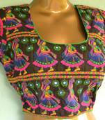 Multicolor cotton embroidered readymade blouse