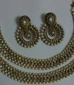 Designer Fancy Pearl Earings with Traditional Anklets