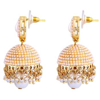 Crunchy Fashion Bollywood Inspired Traditional Party Wear Jhumka Earrings For Girls & Women 2