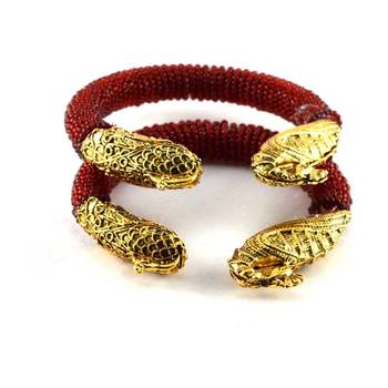 Classy Meenakari Moti Stretchable Bangles 1