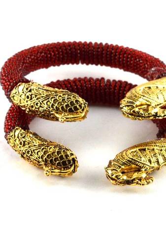 Classy Meenakari Moti Stretchable Bangles