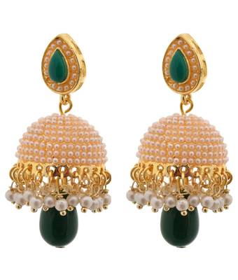 Crunchy Fashion Bollywood Inspired Traditional Party Wear Jhumka Earrings For Girls & Women 2