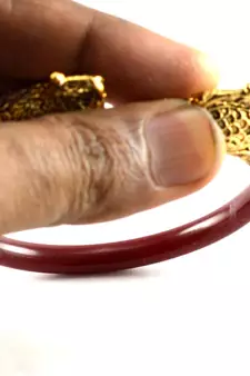Acrylic stretchable bangles colour red