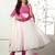 White And Pink Gherdar Georgette Designer Anarkali Suits