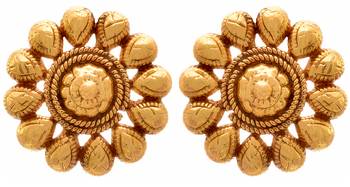 JFL - Traditional Ethnic Floral One Gram Gold Plated Designer Necklace Set  2