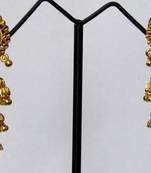 Golden Tilak Double Jhumka Earring