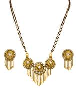 Austrian Diamond Pearls Designer Mangalsutra Jewellery set with Earring for Women